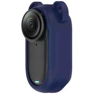 For Insta 360 Go 3S / Go 3  Solid Color Silicone Protective Case(Dark Blue)