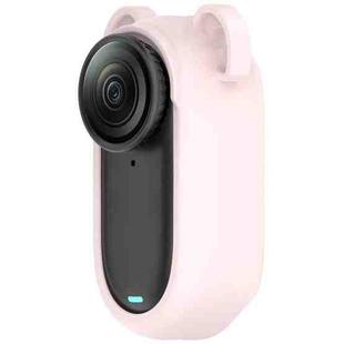 For Insta 360 Go 2 Solid Color Silicone Protective Case(Light Pink)