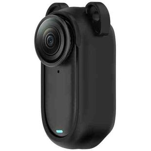 For Insta 360 Go 2 Solid Color Silicone Protective Case(Black)