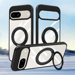 For Google Pixel 8a Gear 360 Rotation Holder MagSafe Phone Case(Black)