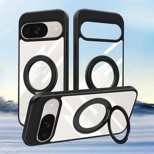 For Google Pixel 9 Gear 360 Rotation Holder MagSafe Phone Case(Black)