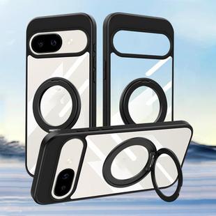 For Google Pixel 9a Gear 360 Rotation Holder MagSafe Phone Case(Black)