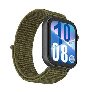 For Huawei Watch Fit 4Pro Watch Case Integrated Nylon Loop Watch Band(Olive Color)
