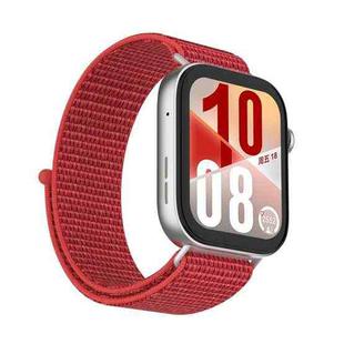 For Huawei Watch Fit 4Pro Watch Case Integrated Nylon Loop Watch Band(Red)