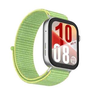 For Huawei Watch Fit 3 Watch Case Integrated Nylon Loop Watch Band(Light Yellow)