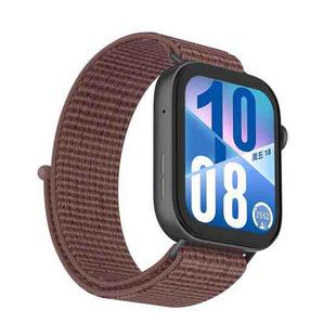For Huawei Watch Fit 3 Watch Case Integrated Nylon Loop Watch Band(Smoke Purple)