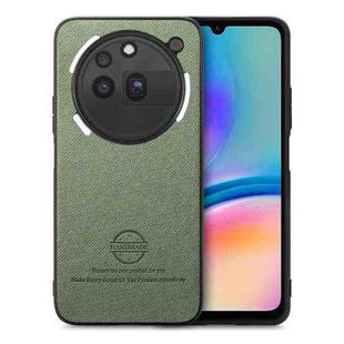 For Nothing Phone 3a Pro Twill Fabric Leather Skin Back Phone Case(Green)