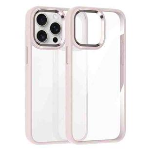 For iPhone 15 Pro Max Kalebol Gold Shield PC Hybrid TPU Phone Case(Pink)