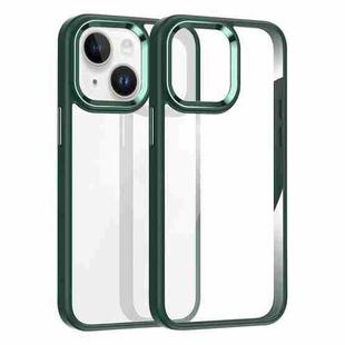 For iPhone 15 Plus Kalebol Gold Shield PC Hybrid TPU Phone Case(Kuramling Green)