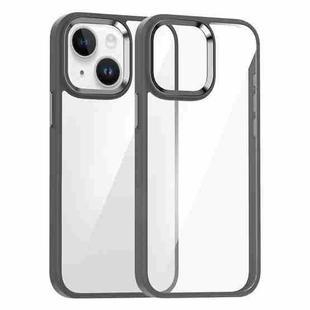 For iPhone 15 Plus Kalebol Gold Shield PC Hybrid TPU Phone Case(Titanium Gray)