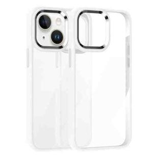 For iPhone 14 Kalebol Gold Shield PC Hybrid TPU Phone Case(White)