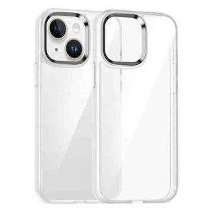 For iPhone 14 Kalebol Gold Shield PC Hybrid TPU Phone Case(Transparent)