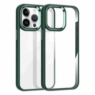 For iPhone 14 Pro Max Kalebol Gold Shield PC Hybrid TPU Phone Case(Kuramling Green)