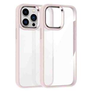 For iPhone 13 Pro Max Kalebol Gold Shield PC Hybrid TPU Phone Case(Pink)