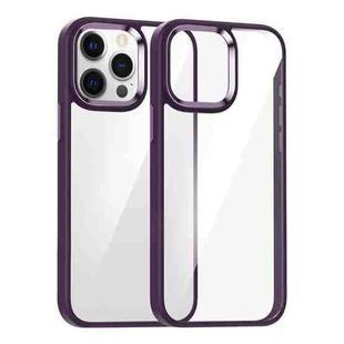 For iPhone 12 Pro Max Kalebol Gold Shield PC Hybrid TPU Phone Case(Dark Purple)