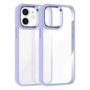 For iPhone 12 Kalebol Gold Shield PC Hybrid TPU Phone Case(Light Purple)