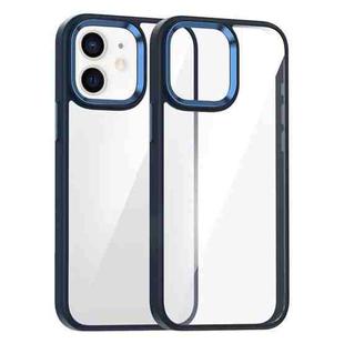 For iPhone 12 Kalebol Gold Shield PC Hybrid TPU Phone Case(Dark Blue)