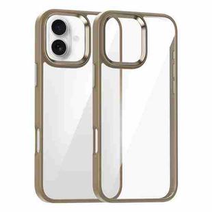 For iPhone 16 Plus Kalebol Gold Shield PC Hybrid TPU Phone Case(Desert Gold)