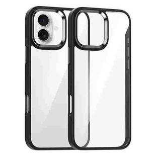 For iPhone 16 Kalebol Gold Shield PC Hybrid TPU Phone Case(Black)