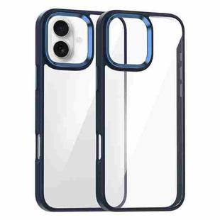 For iPhone 16 Kalebol Gold Shield PC Hybrid TPU Phone Case(Dark Blue)