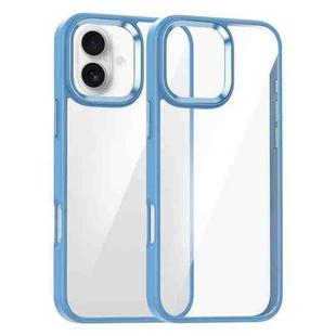 For iPhone 16 Kalebol Gold Shield PC Hybrid TPU Phone Case(Starry Sky Blue)