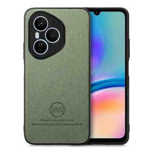 For Honor 400 Global Twill Fabric Leather Skin Back Phone Case(Green)