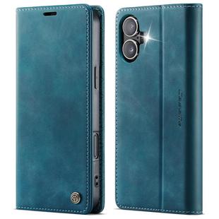 For iPhone 16 CaseMe 033 Calf Genuine Leather Lining Microfibre RFID Blocking Phone Case(Green)