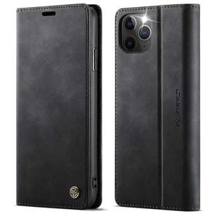 For iPhone 11 Pro Max CaseMe 033 Calf Leather Lining Microfibre RFID Blocking Phone Case(Black)