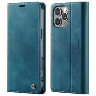 For iPhone 16 Pro CaseMe 033 Calf Leather Lining Microfibre RFID Blocking Phone Case(Green)