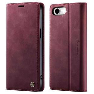 For iPhone 16e CaseMe 033 Calf Leather Lining Microfibre RFID Blocking Phone Case(Red)