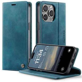 For iPhone 14 Pro CaseMe 033 Calf Leather Lining Microfibre RFID Blocking Phone Case(Green)