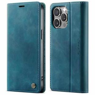 For iPhone 13 Pro CaseMe 033 Calf Leather Lining Microfibre RFID Blocking Phone Case(Green)