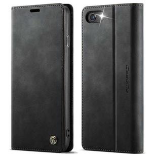 For iPhone SE 2022 / 8 / 7 CaseMe 033 Calf Leather Lining Microfibre RFID Blocking Phone Case(Black)