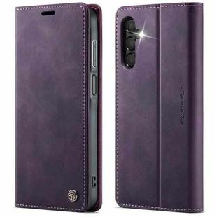 For Samsung Galaxy A15 CaseMe 033 Calf Leather Lining Microfibre RFID Blocking Phone Case(Purple)