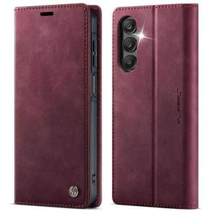 For Samsung Galaxy A16 5G CaseMe 033 Calf Leather Lining Microfibre RFID Blocking Phone Case(Red)
