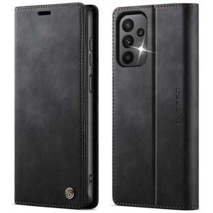 For Samsung Galaxy A23 / M23 CaseMe 033 Calf Leather Lining Microfibre RFID Blocking Phone Case(Black)