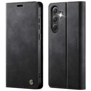 For Samsung Galaxy A35 5G CaseMe 033 Calf Leather Lining Microfibre RFID Blocking Phone Case(Black)