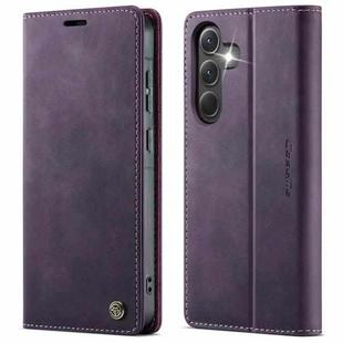 For Samsung Galaxy A35 5G CaseMe 033 Calf Leather Lining Microfibre RFID Blocking Phone Case(Purple)