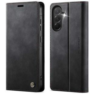 For Samsung Galaxy A36 5G CaseMe 033 Calf Leather Lining Microfibre RFID Blocking Phone Case(Black)