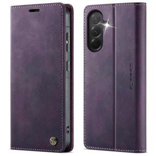 For Samsung Galaxy A56 5G CaseMe 033 Calf Leather Lining Microfibre RFID Blocking Phone Case(Purple)