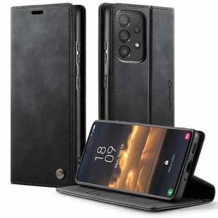 For Samsung Galaxy A33 5G CaseMe 033 Calf Leather Lining Microfibre RFID Blocking Phone Case(Black)