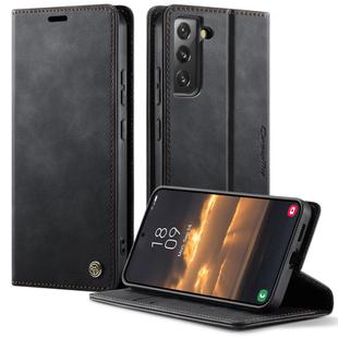 For Samsung Galaxy S22+ 5G CaseMe 033 Calf Leather Lining Microfibre RFID Blocking Phone Case(Black)