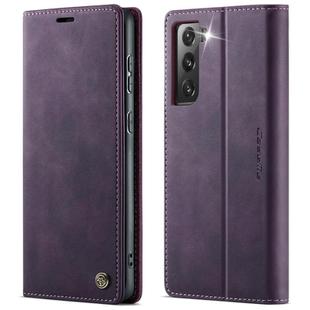 For Samsung Galaxy S22+ 5G CaseMe 033 Calf Leather Lining Microfibre RFID Blocking Phone Case(Purple)