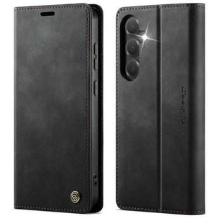 For Samsung Galaxy S24 Ultra 5G CaseMe 033 Calf Leather Lining Microfibre RFID Blocking Phone Case(Black)