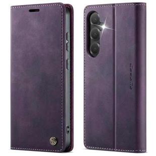 For Samsung Galaxy S24+ / S25+ 5G CaseMe 033 Calf Leather Lining Microfibre RFID Blocking Phone Case(Purple)