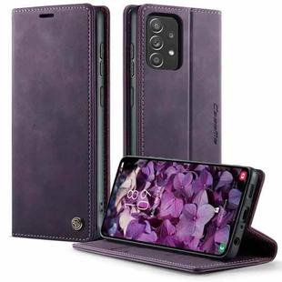 For Samsung Galaxy A52/A52S 5G CaseMe 033 Calf Leather Lining Microfibre RFID Blocking Phone Case(Purple)