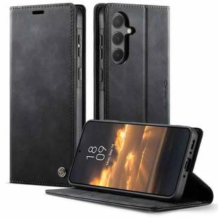 For Samsung Galaxy A55 CaseMe 033 Calf Leather Lining Microfibre RFID Blocking Phone Case(Black)