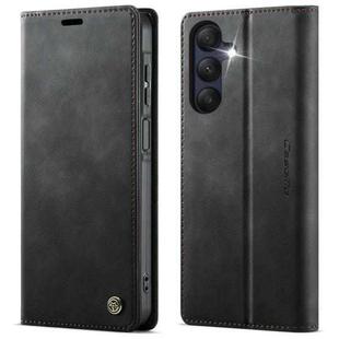 For Samsung Galaxy A25 CaseMe 033 Calf Leather Lining Microfibre RFID Blocking Phone Case(Black)