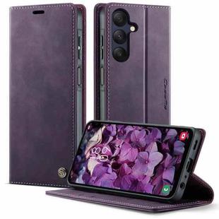 For Samsung Galaxy A25 CaseMe 033 Calf Leather Lining Microfibre RFID Blocking Phone Case(Purple)