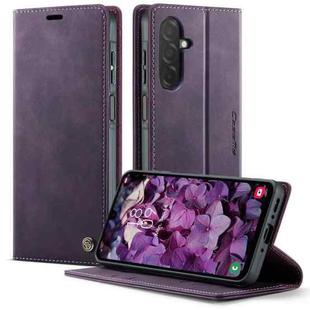 For Samsung Galaxy A26 CaseMe 033 Calf Leather Lining Microfibre RFID Blocking Phone Case(Purple)